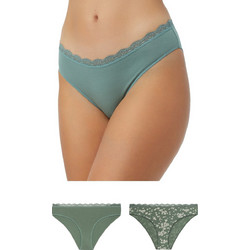 Minerva Γυναικεία Slip με Δαντέλα Βεραμάν 2Pack 90-81326-929