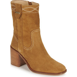 Les Tropeziennes LADAK Γυναικεία Μποτάκια Cowgirl Suede Ταμπά με Χοντρό Ψηλό Τακούνι 77049