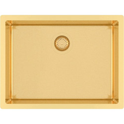 Helika Nova 100L Υποκαθήμενος Νεροχύτης Inox Gold 59x45cm