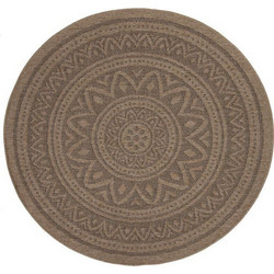 Royal Carpet Avanos Χαλί Στρογγυλό Καλοκαιρινό Γιούτα 200cm Black