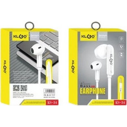 KLGO KS-34 Handsfree Earbud 3.5mm White