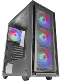 Mars Gaming MC-AIR Black Gaming Midi Tower Κουτί Υπολογιστή RGB με Πλαϊνό Παράθυρο