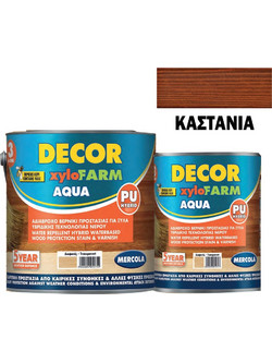 Mercola Decor Xylofarm Aqua Βερνίκι Εμποτισμού Ξύλου Νερού Ματ Καστανιά 0.75lt