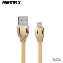 Remax Flat USB-A to Lightning Cable 1m Golden 6954851271031