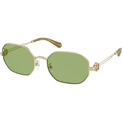 Tory Burch TB6113 3349 Ανδρικά Γυαλιά Ηλίου Τετράγωνα Μεταλλικά Χρυσά με Πράσινο Φακό