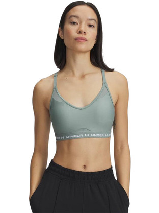 Under Armour Crossback Low Αθλητικό Μπουστάκι με Χαμηλή Στήριξη & Αφαιρούμενη Ενίσχυση Χακί 1386424-348