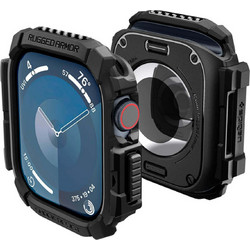 Spigen Rugged Armor Θήκη Σιλικόνης για Apple Watch 10 42mm Μαύρη