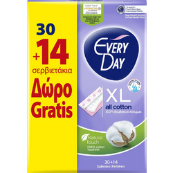 EveryDay All Cotton XL Σερβιετάκια για Ελαφριά Ροή από Βαμβάκι 44τμχ