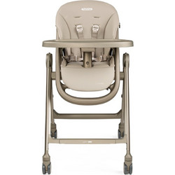 Peg Perego Living Αναδιπλούμενο Καρεκλάκι Φαγητού με Ρόδες Μπεζ