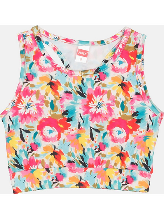 Joyce Παιδικό Crop Top Αμάνικο Φούξια Πολύχρωμο 2513517