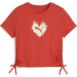 Puma Flaming Love Παιδικό Crop Top Κοντομάνικο Rusted 685108-15