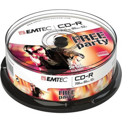 Emtec ECOC802552CB Εγγράψιμα CD-R 52x 700MB Cake Box 25τμχ
