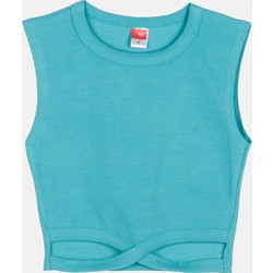 Joyce Παιδικό Crop Top Αμάνικο Τιρκουάζ 2513512