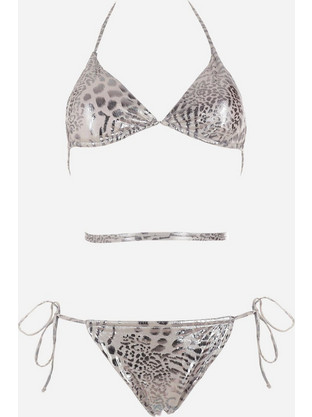 Gsecret Bikini Set Τριγωνάκι Animal Print Ασημί C62430-33125