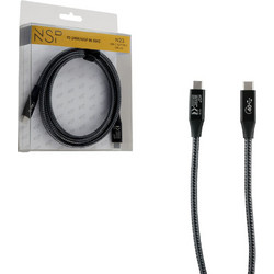 NSP N23 Braided USB-C to USB-C 240W 1.5m Black 5205308350870