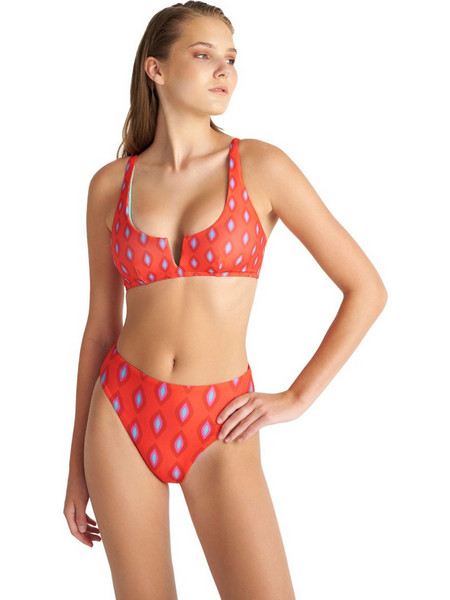 BLU4U Ψηλόμεσο Bikini Slip Κόκκινο 25365239-20