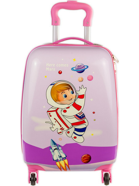 A2S Astronaut 40-NE-288-32 Παιδική Βαλίτσα Καμπίνας 45x30x20cm με 4 Ρόδες Ροζ