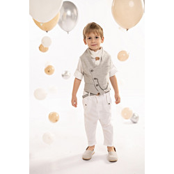Baby Bloom Βαπτιστικό Κοστούμι με Παντελόνι Πουκάμισο & Γιλέκο 6τμχ 125-28-8570
