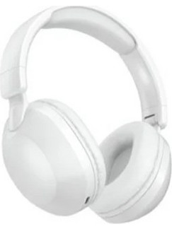 Ezra BW84 Ασύρματα Bluetooth Ακουστικά Over Ear Λευκά