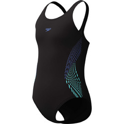 Speedo Αθλητικό Παιδικό Μαγιό Ολόσωμο για Κορίτσι Μαύρο Γαλάζιο 808324-18373