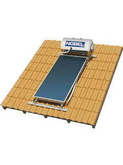 Nobel Classic Ηλιακός Θερμοσίφωνας 120lt 2m² Inox Τριπλής Ενέργειας για Αντλία Θερμότητας Κεραμοσκεπής