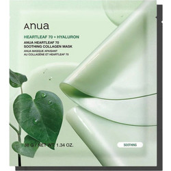 Anua Heartleaf 70 Soothing Collagen Μάσκα Προσώπου για Ενυδάτωση & Καταπράυνση με Υαλουρονικό Κολλαγόνο & Αλόη 38gr