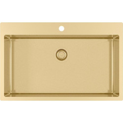 Helika Terra 100M Ένθετος Νεροχύτης Inox Σατινέ Gold 79x50.5cm