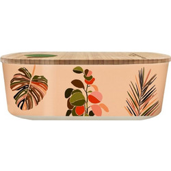 Chic Mic Colorful Leaves Δοχείο Φαγητού από Ανακυκλώσιμο Υλικό Κατάλληλο για Φούρνο Μικροκυμάτων Πορτοκαλί
