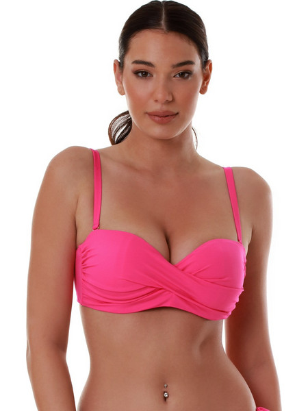 Bluepoint Bikini Top Strapless με Ενίσχυση Φούξια 25066093D-06