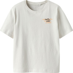 Name It Surf School Παιδικό T-Shirt Κοντομάνικο Μπεζ Κοραλί 13242048