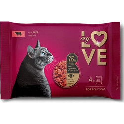 My Love Adult with Beef in Gravy 4x85gr