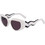 Karl Lagerfeld KL6144S 101 Γυναικεία Γυαλιά Ηλίου Cat Eye Κοκάλινα Λευκά με Μαύρο Φακό