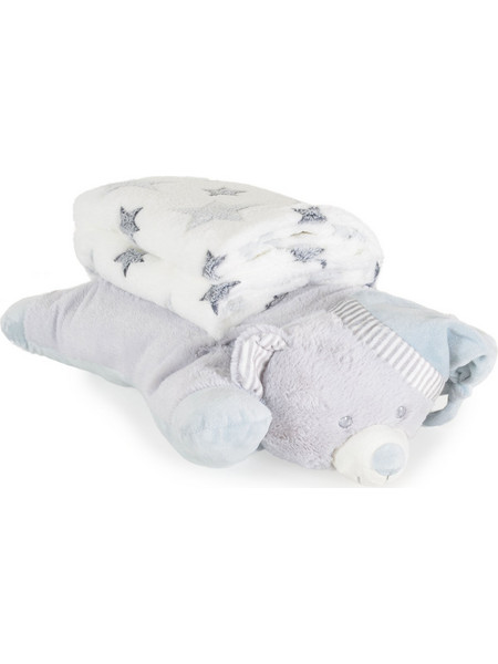 Cangaroo Sleepy Bear Κουβέρτα Αγκαλιάς Fleece με Λούτρινο 75x90 Γκρι