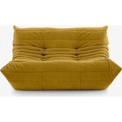 Nextdeco Togo Alcantara Διθέσιος Καναπές Κίτρινος 102x132x70cm 11019-01