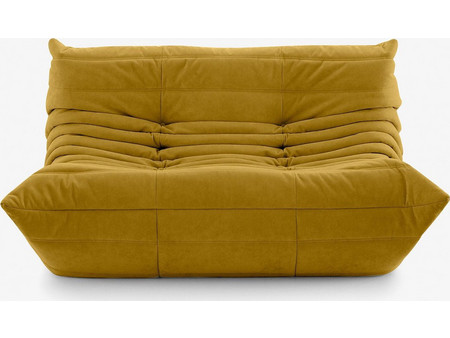 Nextdeco Togo Alcantara Διθέσιος Καναπές Κίτρινος 102x132x70cm 11019-01