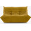 Nextdeco Togo Alcantara Διθέσιος Καναπές Κίτρινος 102x132x70cm 11019-01