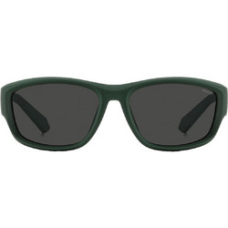 Polaroid Eyewear PLD2166S DLDM9 Ανδρικά Γυαλιά Ηλίου Ορθογώνια Κοκάλινα Πράσινα με Μαύρο Φακό
