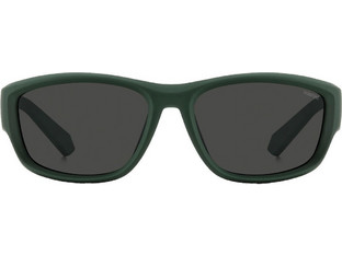 Polaroid Eyewear PLD2166S DLDM9 Ανδρικά Γυαλιά Ηλίου Ορθογώνια Κοκάλινα Πράσινα με Μαύρο Φακό
