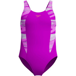 Speedo Hyper Boom Splice Αθλητικό Παιδικό Μαγιό Ολόσωμο για Κορίτσι Φούξια 8003729-18627