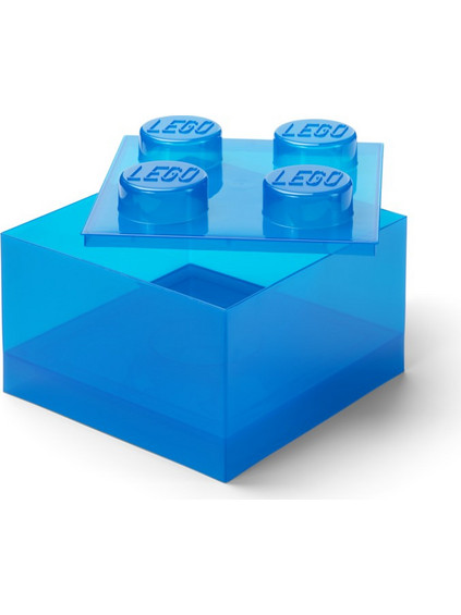 Lego Storage 4-Stud Brick Blue Clear για 3+ Ετών 40090805