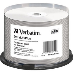 Verbatim 43755 Εγγράψιμα DVD-R 16x Printable 4.7GB Cake Box 50τμχ