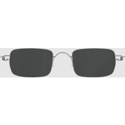 Lindberg 8220 10 Ανδρικά Γυαλιά Ηλίου Ορθογώνια Μεταλλικά Ασημί με Μαύρο Φακό