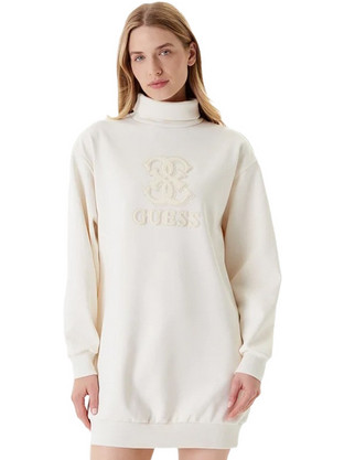 Guess Carmen Mini Καθημερινό Φόρεμα Εκρού V5YK07KCX22-G1O6