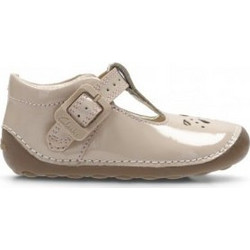 Clarks Παιδικές Μπαλαρίνες Λουστρίνι με Ρυθμιζόμενο Λουράκι Μπεζ 26132077