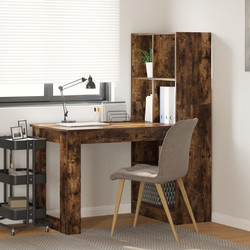 vidaXL Γραφείο Ξύλινο με Βιβλιοθήκη 122x67x145cm 3337261