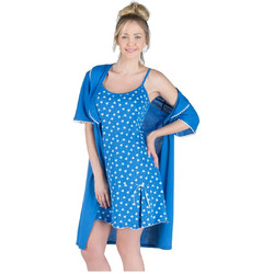 Rachel Γυναικεία Ρόμπα Καλοκαιρινή Βαμβακερή Royal Blue 11344