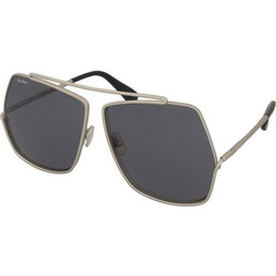 Max & Co MM0006 17A Γυναικεία Γυαλιά Ηλίου Πολυγωνικά Μεταλλικά Ασημί με Μαύρο Φακό
