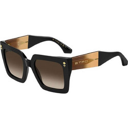 Etro 0089S 807HA Γυναικεία Γυαλιά Ηλίου Τετράγωνα Κοκάλινα Μαύρα με Καφέ Degradee Φακό