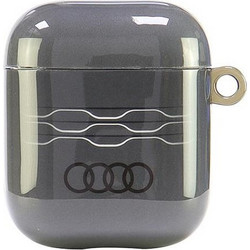 Audi Geometric Pattern Θήκη Σιλικόνης για Apple AirPods 1 / 2 Γκρι