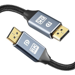 ATC Καλώδιο DisplayPort 1.4 to DisplayPort Male Braided 2m Black 02.002.0026